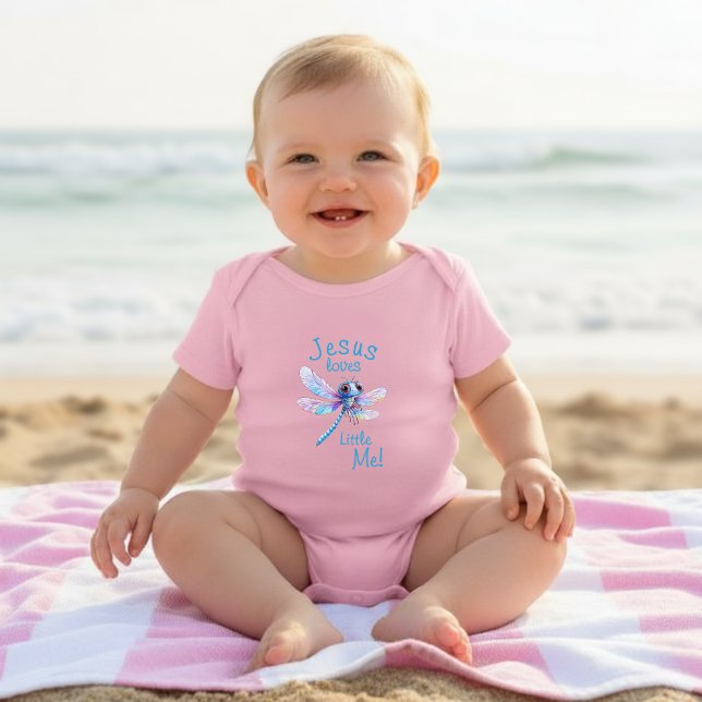 Jesus Lieben Kleine Ich Niedlich Dragonfly Girl Baby Strampler (Von Creator hochgeladen)