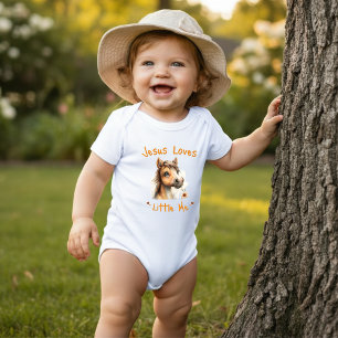 Jesus Lieben Little Me Pony Horse Girl Baby Strampler