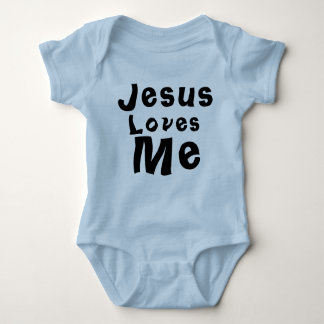 Jesus Lieben Me Baby Boy Blue Bodysuit One Piece Strampler