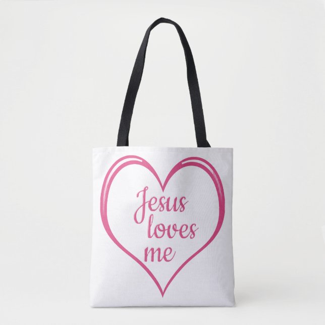JESUS LIEBEN ME im Herzen Tasche (Vorderseite)