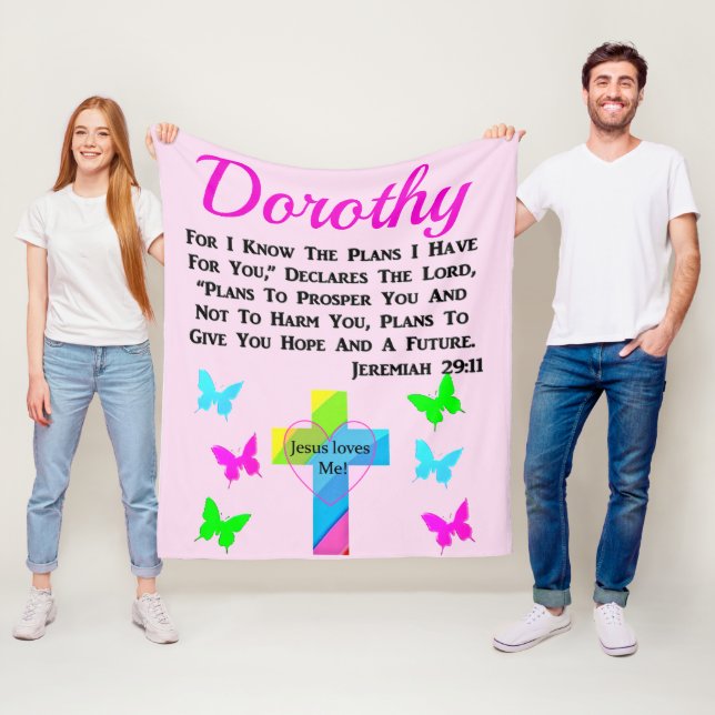 JESUS LIEBEN ME JEREMIAH 29:11 PERSONALISIERT FLEECEDECKE (Beispiel)