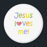 Jesus Lieben Me Magnet<br><div class="desc">Jesus Lieben Ich - einfache Erinnerung der Wahrheit - großer Kühlschrankmagnet</div>