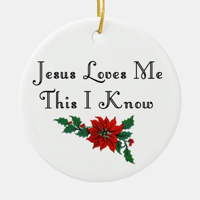 JESUS-LIEBEN ME-ORNAMENT KERAMIK ORNAMENT (Vorne)
