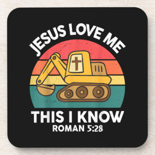 Jesus Lieben mir Dies ich kenne Ausgrabungsgraben  Getränkeuntersetzer