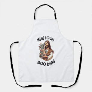 Jesus Lieben Moo Deng T - Shirt_3 Schürze