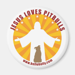 Jesus-Lieben Pitbulls Magnet