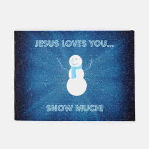 Jesus-Lieben schneien Sie viel! Christliches Fußmatte