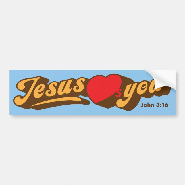 Jesus Lieben Sie Autoaufkleber (Vorne)