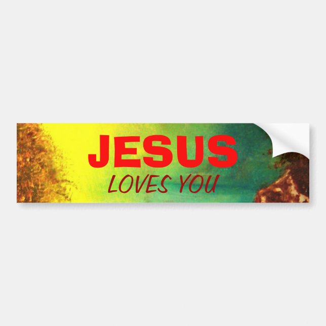 JESUS-LIEBEN SIE Autoaufkleber (Vorne)