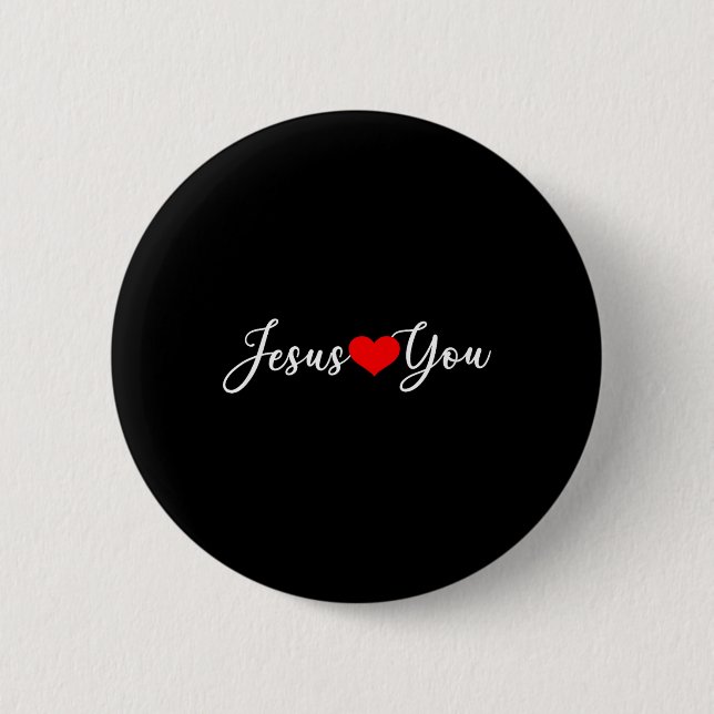 Jesus Lieben Sie - Christlich Button (Vorderseite)