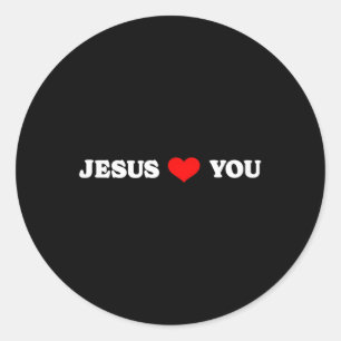 Jesus Lieben Sie - Christlich Religiös Runder Aufkleber