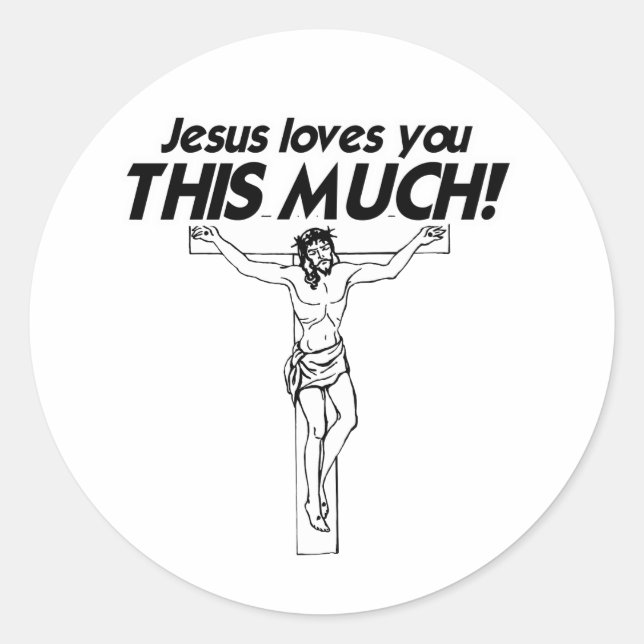 JESUS LIEBEN SIE DIESE VIEL -.pnng Runder Aufkleber (Vorderseite)