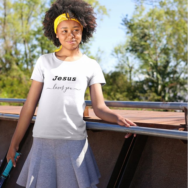 Jesus Lieben Sie Girls T - Shirt (Von Creator hochgeladen)