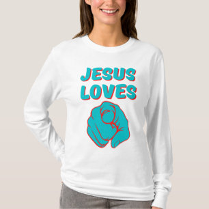 Jesus Lieben Sie glauben, basisches Zitat Frauen T-Shirt