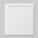 Jesus Lieben Sie | Grau & leicht grau Notizblock<br><div class="desc">Er tut es,  er tut es!</div>