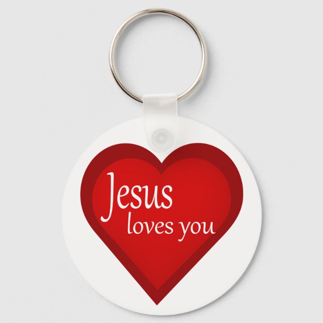 Jesus Lieben Sie hören Affirmative Schlüsselanhäng Schlüsselanhänger (Vorderseite)