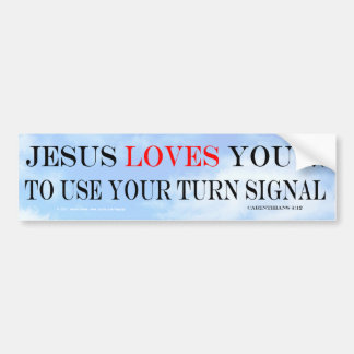 Jesus-Lieben Sie, Ihr Drehungs-Signal zu benutzen Autoaufkleber