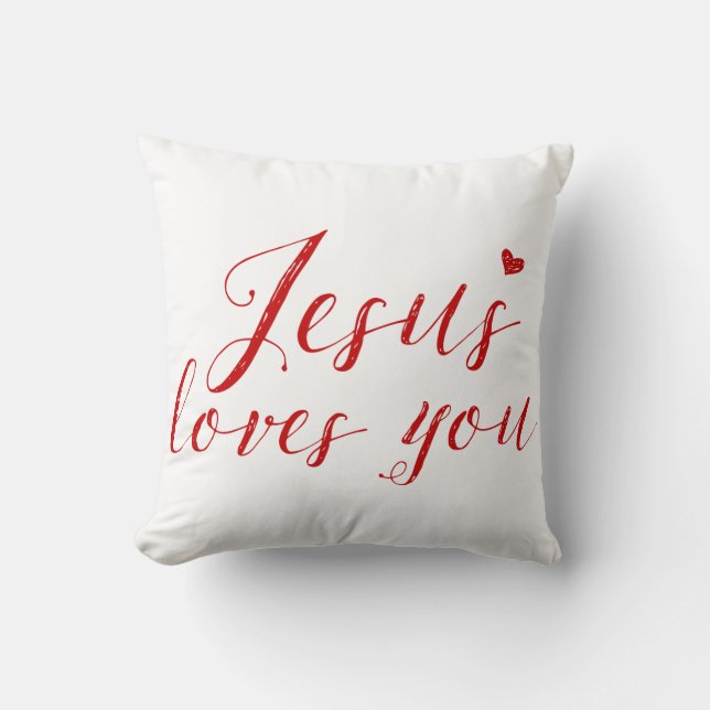 Jesus-Lieben Sie Logo Kissen (Vorderseite)