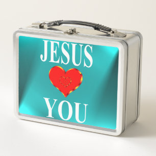 Jesus Lieben Sie Metall Brotdose