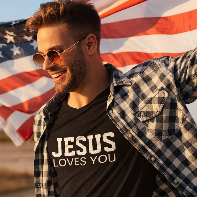 Jesus Lieben Sie Motivierend Typografie T-Shirt (Von Creator hochgeladen)