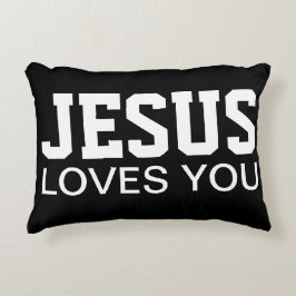 Jesus-Lieben Sie motivierend Typografie Zierkissen