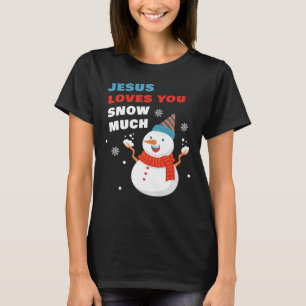 Jesus Lieben Sie Schnee viel Christliche Weihnacht T-Shirt