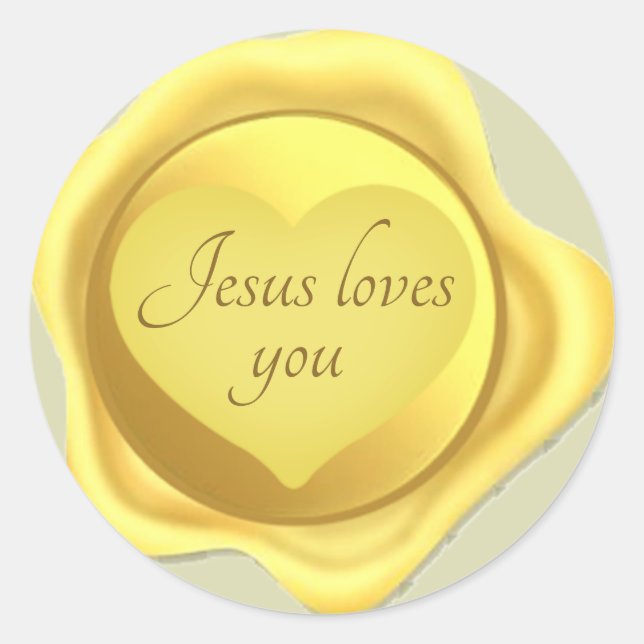 Jesus Lieben Sie Sticker (Vorderseite)