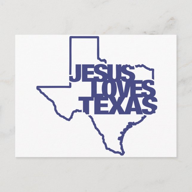 Jesus Lieben Texas Postkarte (Vorderseite)