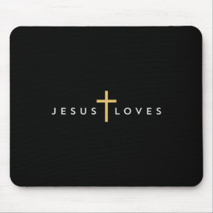 Jesus Lieben überqueren den Christlichen Glaube Je Mousepad