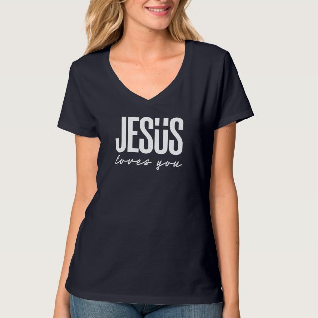 JESUS LIEBEN YOU | CHRISTLICH T-Shirt (Vorderseite)