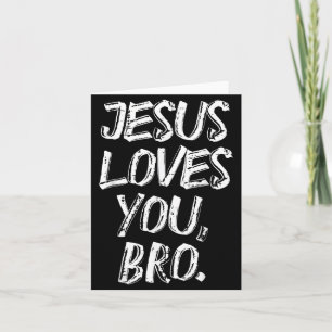 Jesus liebt Bro religiöser Gott Jesus christliche  Karte