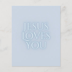 Jesus liebt christliches Typografie-Design Flyer