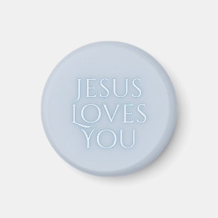 Jesus liebt christliches Typografie-Design  Magnet