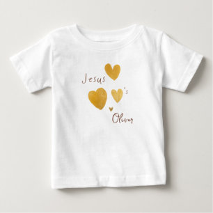 Jesus liebt Custom Name Baby T-Shirt modern
