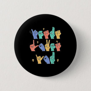 Jesus liebt dich Asl Christliches Jesus Kleinkind Button