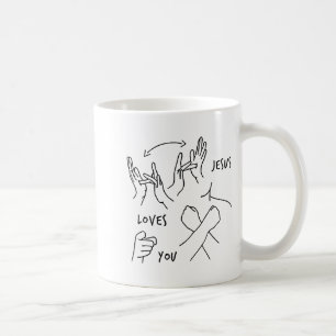 Jesus liebt dich Asl Gebärdensprache Christlich Kaffeetasse