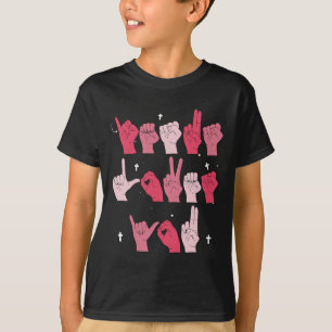 Jesus liebt dich Asl Gebärdensprache christlicher T-Shirt