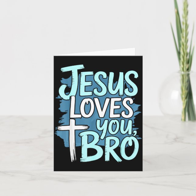 Jesus liebt dich Bruder Christlich Religiös  Karte (Vorderseite)