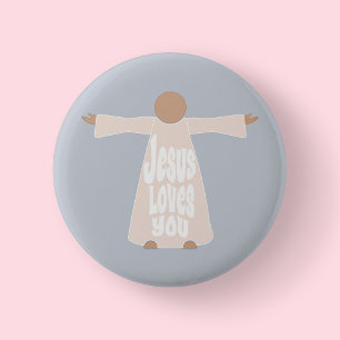 Jesus liebt dich Christliche Einheitswoche Button
