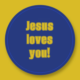 Jesus liebt dich (einen Namen einfügen oder lösche Runder Aufkleber