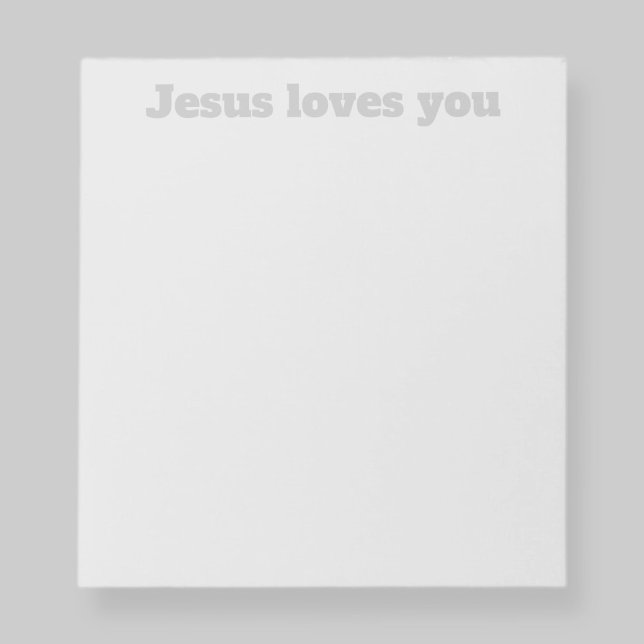 Jesus liebt dich | Grau & Hellgrau Notizblock (Von Creator hochgeladen)