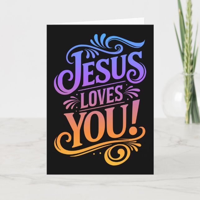 JESUS LIEBT DICH! KARTE (Vorderseite)
