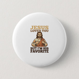 Jesus liebt dich lustiges Vintage-Glaubens-Shirt-D Button