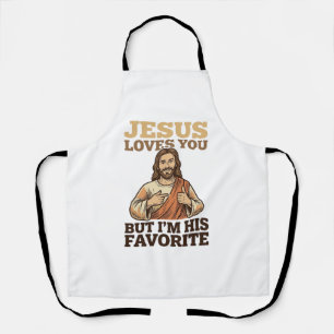 Jesus liebt dich lustiges vintage-glaubens-Shirt-D Schürze