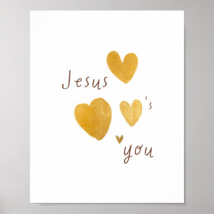 Jesus liebt dich. Moderne digitale Poster-Drucke Poster