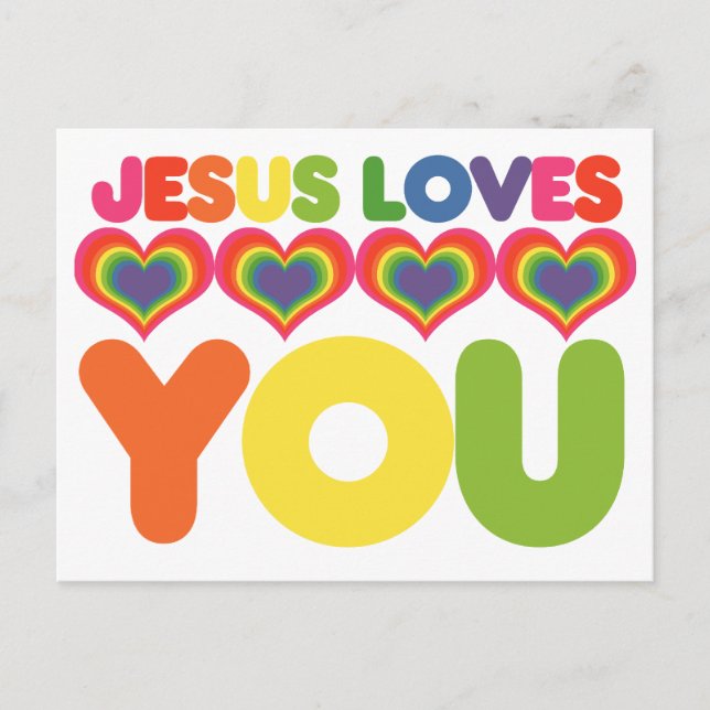 Jesus liebt dich postkarte (Vorderseite)