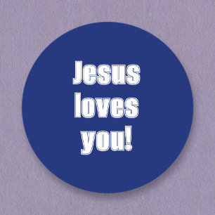Jesus liebt dich! runder aufkleber