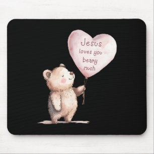Jesus liebt dich sehr süß Christliche Kinder Mousepad