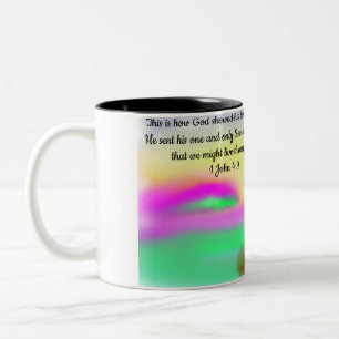 Jesus liebt die Welt  Zweifarbige Tasse