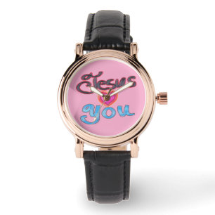 Jesus liebt euch christliche Damen  Armbanduhr